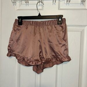 Express Satin Ruffle Sleep Shorts